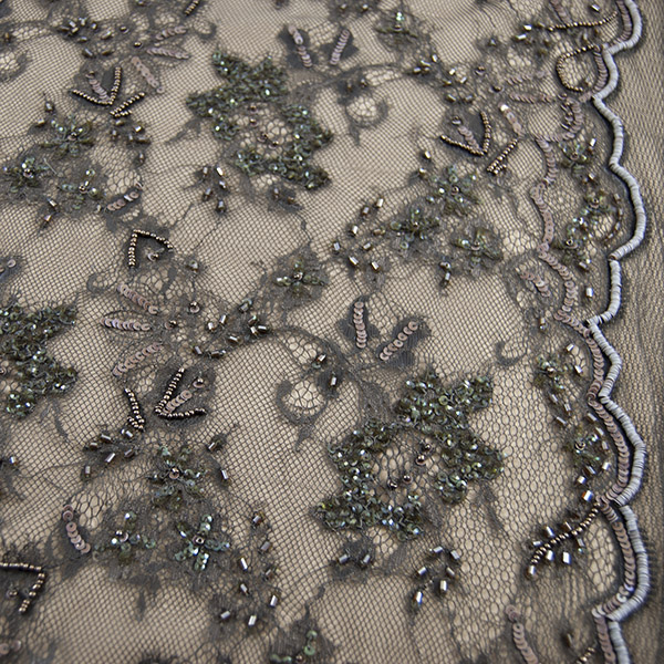 LA-1005 - Δαντέλα Κεντημένη με Παγιέτα και Χάντρες