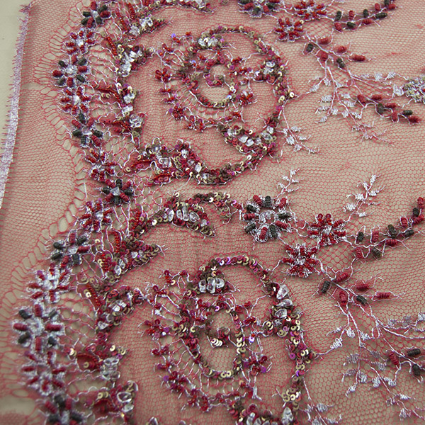 LA-1007 - Δαντέλα Κεντημένη με Μπορντούρα 