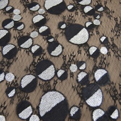 LA-1011B - Δαντέλα Κεντημένη με Παγιέτα 