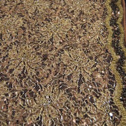 LA-1015 - Δαντέλα Κεντημένη με Παγιέτα και Χάντρες