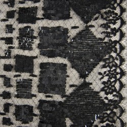 LA-1019 - Τούλι Κεντημένο με Παγιέτα