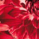 PR-1031 - Ροδοκόκκινο Μεταξωτό Φλοράλ Εμπριμέ 