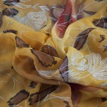 SF-1028A - Μουσελίνα Κεντημένη με Μεταλλική Κλωστή 