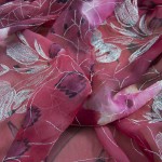 SF-1028B - Μουσελίνα Κεντημένη με Μεταλλική Κλωστή 