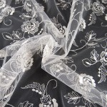 BRD-1021 - Τούλι Κεντημένο  