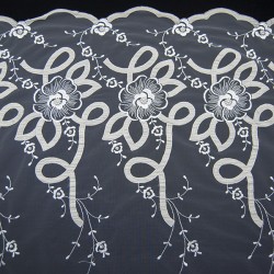 BRD-1032 - Τούλι Κεντημένο - Μπορντούρα 