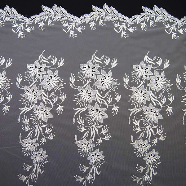 BRD-1039 - Τούλι Κεντημένο - Μπορντούρα 