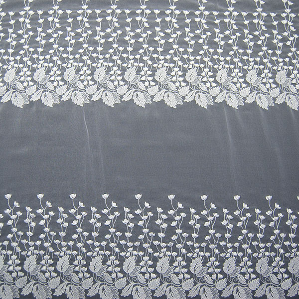 BRD-1040 - Μουσελίνα Κεντημένη - Μπορντούρα 