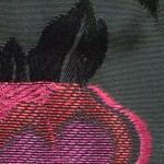 BR-1054A - Μπροκάρ με Κόκκινο Floral Κέντημα