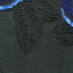 BR-1054B - Μπροκάρ με Μπλέ Floral Κέντημα