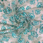 LA-1058A - Τούλι Κεντημένο Φλοράλ 