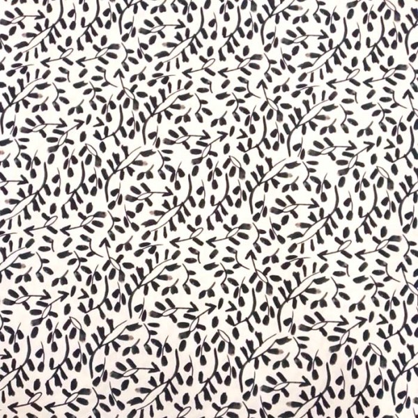 PR-1545 - Βαμβακερό Εμπριμέ Ασπρόμαυρο