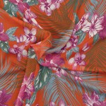 SF-1068 - Ζορζέτα Μεταξωτή Φλοράλ