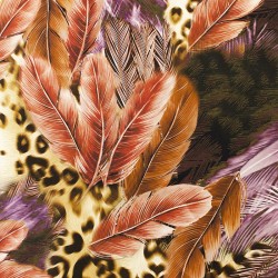 SF-1073 - Σατέν Μεταξωτό Εμπριμέ Ελαστικό