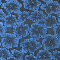 BR-1078A - Μπροκάρ Φλοράλ Μπλέ