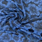 BR-1078A - Μπροκάρ Φλοράλ Μπλέ