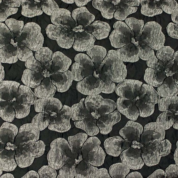 BR-1078B - Μπροκάρ Φλοράλ Ασημί