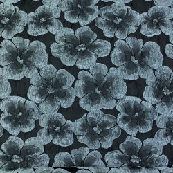 BR-1078C - Μπροκάρ Φλοράλ Γαλάζιο